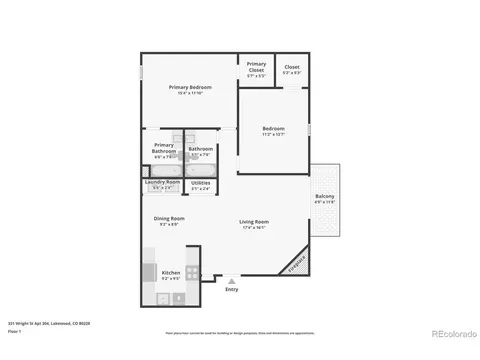 Floorplan - 331 Wright St #304, Lakewood, CO 80228 photo 1 of 1
