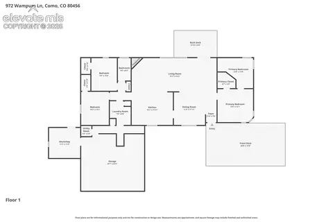 Floorplan - 972 Wampum Ln, Como, CO 80432 photo 1 of 1