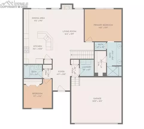 Floorplan - 9822 Emerald Vista Dr, Peyton, CO 80831 photo 1 of 3