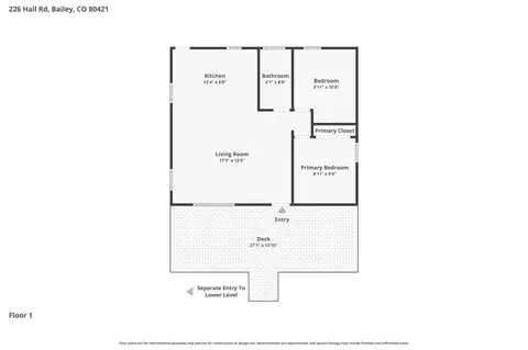 Floorplan - 226 Hall Rd, Bailey, CO 80421 photo 2 of 2