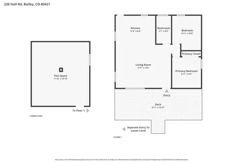 Floorplan - 226 Hall Rd, Bailey, CO 80421 photo 1 of 2