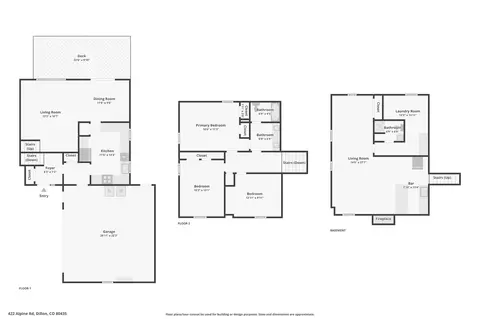 Floorplan - 422 Alpine Rd, Dillon, CO 80435 photo 1 of 1