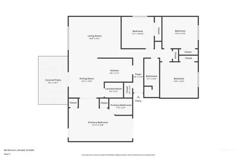 Floorplan - 603 6th Ave E, Wendell, ID 83355 photo 1 of 1