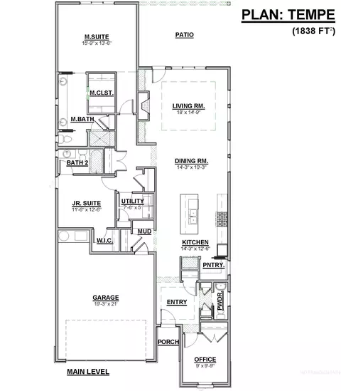 Floorplan - 2544 E Zemo Ln, Meridian, ID 83642 photo 1 of 1