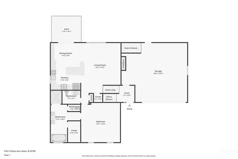 Floorplan - 3152 S Ithaca Ave, Boise, ID 83709 photo 1 of 2