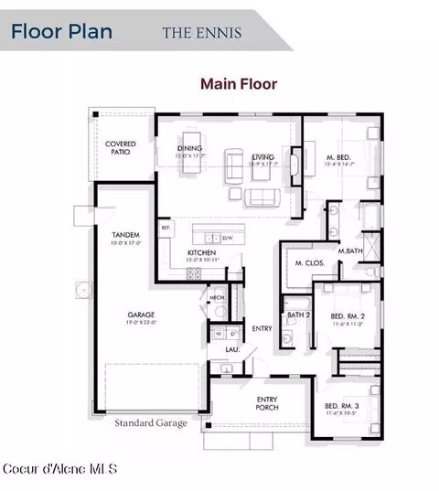 Floorplan - 4511 E Corsac Fox Ave, Post Falls, ID 83854 photo 1 of 1