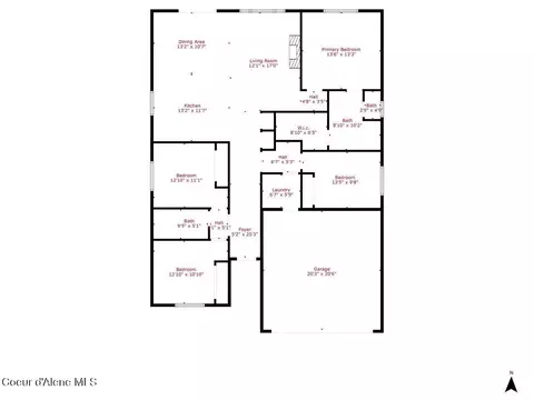 Floorplan - 4142 N Pradera Ct, Post Falls, ID 83854 photo 1 of 1