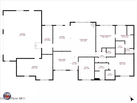 Floorplan - 11357 E Sims Ln, Athol, ID 83801 photo 1 of 1