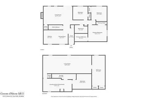 Floorplan - 1572 E Velora Dr, Post Falls, ID 83854 photo 1 of 5