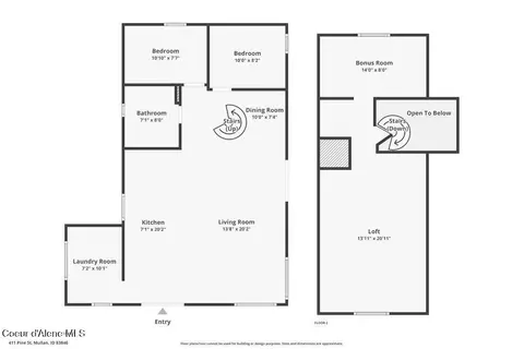 Floorplan - 411 Pine St, Mullan, ID 83846 photo 1 of 1