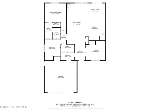Floorplan - 8265 W Splitrail Ave, Rathdrum, ID 83858 photo 2 of 2
