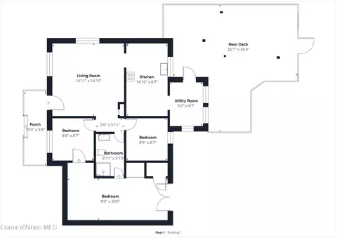 Floorplan - 603 Oregon Ave, Pinehurst, ID 83850 photo 1 of 3