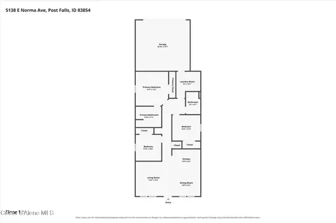 Floorplan - 5138 E Norma Ave, Post Falls, ID 83854 photo 1 of 1