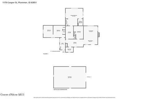 Floorplan - 1179 Cooper St, Plummer, ID 83851 photo 1 of 3