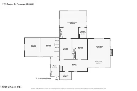 Floorplan - 1179 Cooper St, Plummer, ID 83851 photo 2 of 3