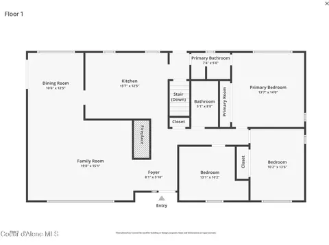 Floorplan - 305 S 1st St, Pinehurst, ID 83850 photo 5 of 6
