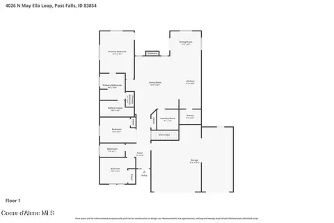 Floorplan - 4026 N May Ella Loop, Post Falls, ID 83854 photo 2 of 3