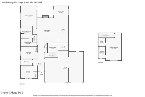 Floorplan - 4026 N May Ella Loop, Post Falls, ID 83854 photo 1 of 3