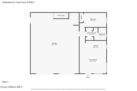 Floorplan - 92 Bluebird Ln, Clark Fork, ID 83811 photo 2 of 3