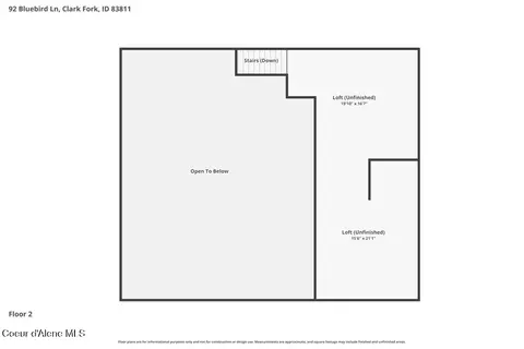 Floorplan - 92 Bluebird Ln, Clark Fork, ID 83811 photo 3 of 3