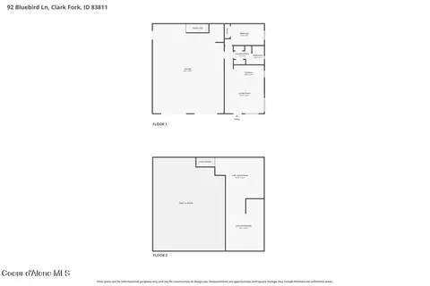 Floorplan - 92 Bluebird Ln, Clark Fork, ID 83811 photo 1 of 3