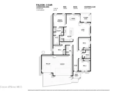 Floorplan - 5339 E Aquila Ave, Post Falls, ID 83854 photo 1 of 1