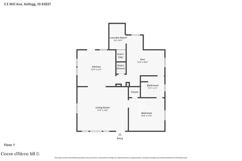 Floorplan - 5 E Mill Ave, Kellogg, ID 83837 photo 2 of 3