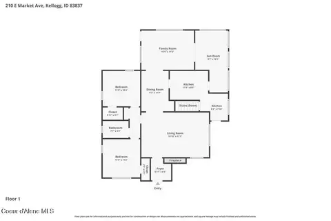 Floorplan - 210 E Market Ave, Kellogg, ID 83837 photo 1 of 1