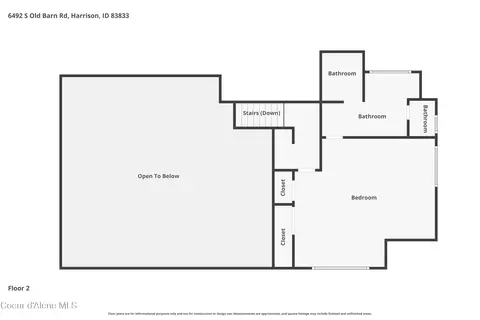Floorplan - 6492 S Old Barn Rd, Harrison, ID 83833 photo 2 of 4