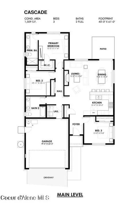 Floorplan - 4923 E Dorado Ave, Post Falls, ID 83854 photo 2 of 2