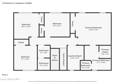 Floorplan - 170 Michael Ln, Sandpoint, ID 83864 photo 2 of 3