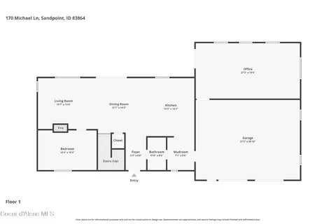 Floorplan - 170 Michael Ln, Sandpoint, ID 83864 photo 1 of 3
