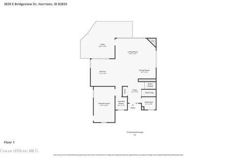 Floorplan - 3839 E Bridgeview Dr, Harrison, ID 83833 photo 1 of 4