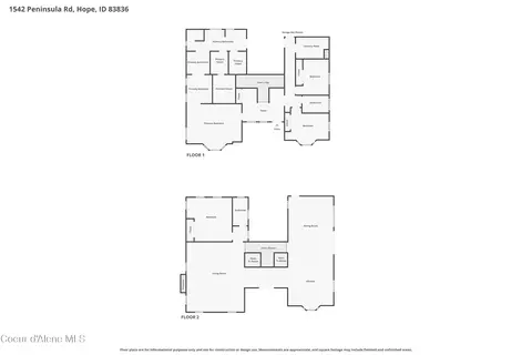 Floorplan - 1542 Peninsula Rd, Hope, ID 83836 photo 1 of 3
