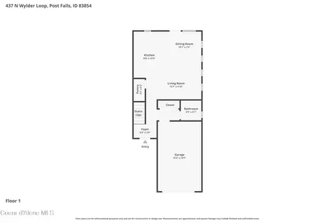 Floorplan - 385 N Wylder Lp, Post Falls, ID 83854 photo 1 of 1
