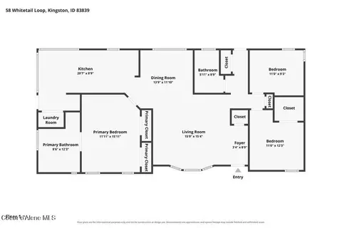 Floorplan - 58 Whitetail Loop, Kingston, ID 83839 photo 1 of 1