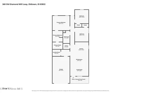 Floorplan - 368 Old Diamond Mill Loop Rd, Oldtown, ID 83822 photo 1 of 1