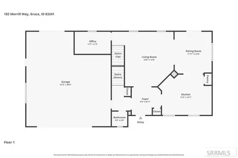 Floorplan - 182 Merrill Way, Grace, ID 83241 photo 1 of 3