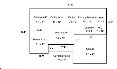 Floorplan - 526 Mimosa Dr, Decherd, TN 37324 photo 1 of 1