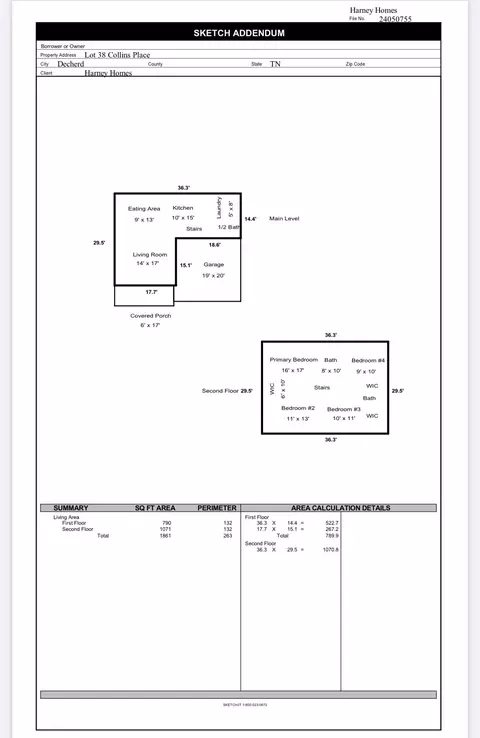 Floorplan - 452 Mimosa Dr, Decherd, TN 37324 photo 1 of 1