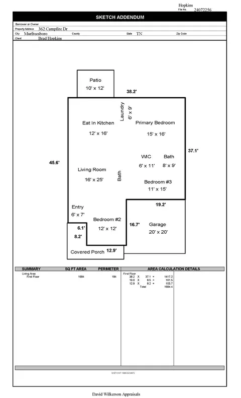 Floorplan - 362 Campfire Dr, Murfreesboro, TN 37129 photo 1 of 1