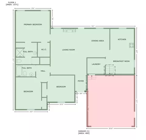 Floorplan - 109 Brookview Ct, Springfield, TN 37172 photo 2 of 2