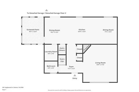 Floorplan - 205 Tanglewood Dr, Dickson, TN 37055 photo 1 of 3