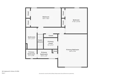 Floorplan - 205 Tanglewood Dr, Dickson, TN 37055 photo 2 of 3