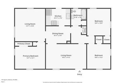 Floorplan - 110 Cage Cir, Dickson, TN 37055 photo 1 of 1