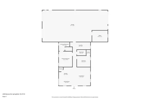 Floorplan - 4499 Benson Rd, Springfield, TN 37172 photo 1 of 1
