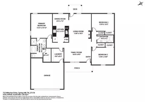Floorplan - 722 Mitscher Dr, Spring Hill, TN 37174 photo 1 of 1