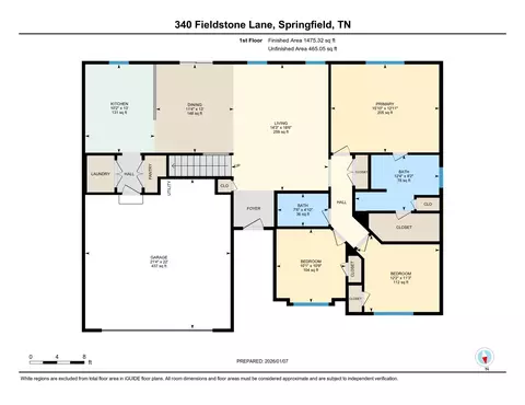 Floorplan - 340 Fieldstone Ln, Springfield, TN 37172 photo 1 of 2