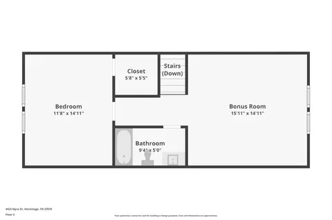 Floorplan - 4924 Myra Dr, Hermitage, TN 37076 photo 2 of 3