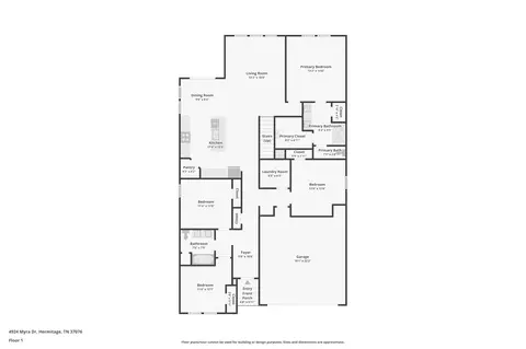Floorplan - 4924 Myra Dr, Hermitage, TN 37076 photo 1 of 3